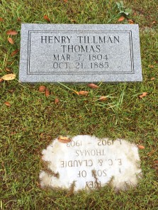 Grave of Tillman Thomas at Baptist Chapel Church